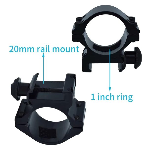 Adaptateur de montage universel K185 — collier de canon, rail 20 mm et anneau 1 pouce, modulable Adaptateur de montage universel K185 — vue 4