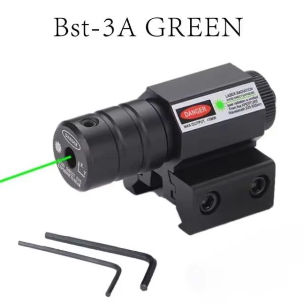 Viseur laser Bst-3A — rouge 650 nm ou vert 532 nm, sous 5 mW, rail 11 ou 20 mm, clés fournies Viseur laser Bst-3A — vue 4