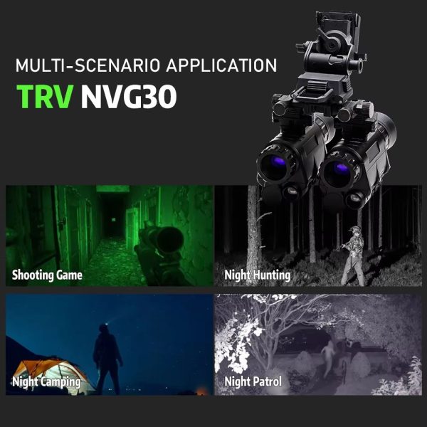 NVG30 — Monoculaire de vision nocturne sur casque, IR 940 nm invisible, 200 m, 4 modes couleur, mode 40 Hz NVG30 — Monoculaire de vision nocturne sur casque, IR 940 nm invisible, 200 m, 4 — vue 4