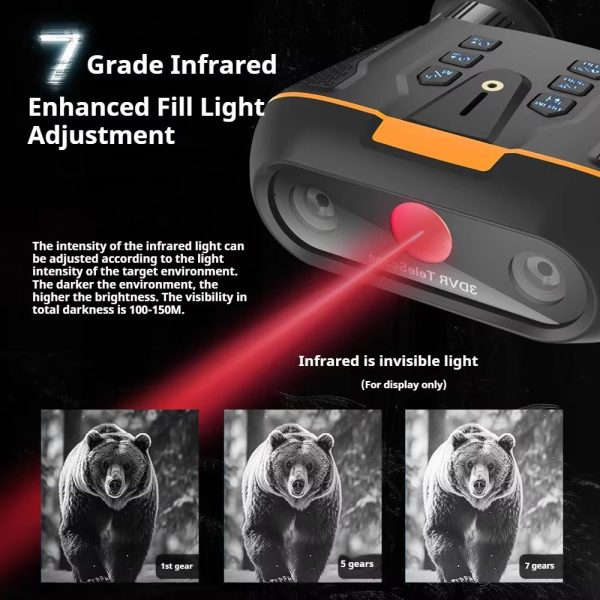 Jumelles de vision nocturne 3D 8K — double caméra, grand écran, assemblage 3D, 512 Go, 3600 mAh Jumelles de vision nocturne 3D 8K — vue 4