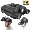 NV8161 — Jumelles de vision nocturne 4K 36 MP sur casque, 350-400 m, lampe blanche, 346 g, IP54 NV8161 — Jumelles de vision nocturne 4K 36 MP sur casque, 350-400 m, lampe blanc — vue 4