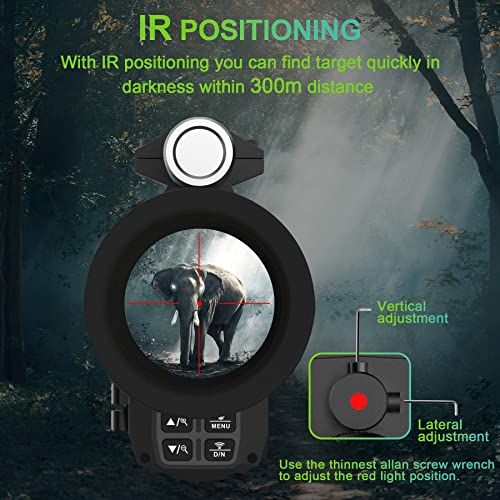 Lunette de vision nocturne WiFi — 960p, portée 300 m, illuminateur IR à zoom, viseur point rouge, mallette et carte 32 Go incluses Lunette de vision nocturne WiFi — vue 5
