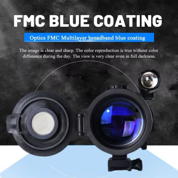 PQ1W — Lunette de vision nocturne 1080p, zoom 11x, 600 m sous les étoiles, traitement FMC bleu, WiFi, IP65 PQ1W — Lunette de vision nocturne 1080p, zoom 11x, 600 m sous les étoiles, trait — vue 5