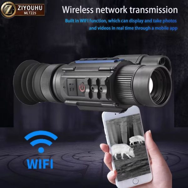 MLT225-LRF — Lunette thermique 25 mm à télémètre 1000 m, calcul balistique en temps réel, WiFi, montage rapide MLT225-LRF — Lunette thermique 25 mm à télémètre 1000 m, calcul balistique en te — vue 5