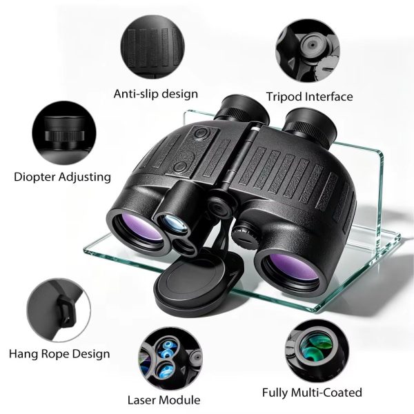 Jumelles télémètre laser LRB20 8x40 — portée 1500 m, boussole, mesure continue, étui inclus Jumelles télémètre laser LRB20 8×40 — vue 5
