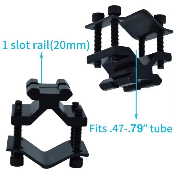 Adaptateur de montage universel K185 — collier de canon, rail 20 mm et anneau 1 pouce, modulable Adaptateur de montage universel K185 — vue 5