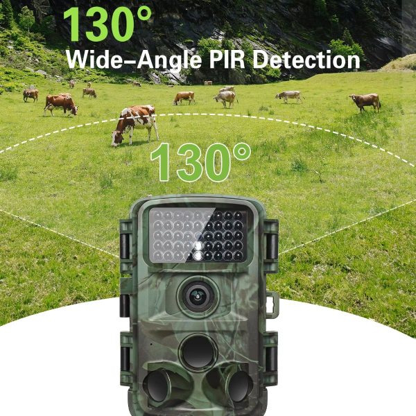 LCK229 — Caméra de chasse 4K 48 MP, vision nocturne discrète 850 nm, IP67, écran 2" LCK229 — Caméra de chasse 4K 48 MP, vision nocturne discrète 850 nm, IP67, écran — vue 5