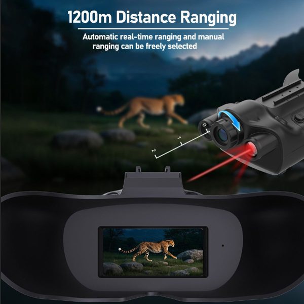 NVG08 — Jumelles de vision nocturne sur casque, télémètre 1200 m, incrustation PIP, boussole, 6000 mAh, IP56 NVG08 — Jumelles de vision nocturne sur casque, télémètre 1200 m, incrustation P — vue 5
