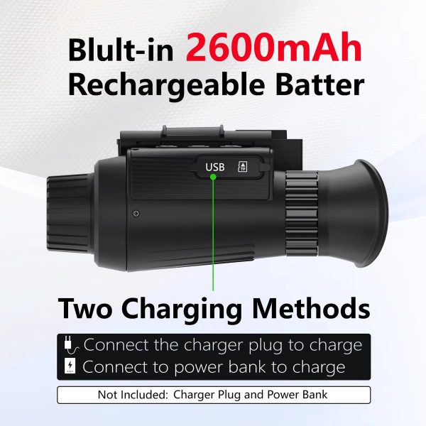 NV8300 — Jumelles de vision nocturne 3D double écran, écart pupillaire réglable 60-72 mm, 250-300 m, IP54 NV8300 — Jumelles de vision nocturne 3D double écran, écart pupillaire réglable — vue 5
