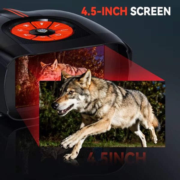 Jumelles de vision nocturne 4K — écran IPS 4,5", infrarouge 5 W sur 7 niveaux, 800 m, lampe intégrée, 5000 mAh Jumelles de vision nocturne 4K — vue 5