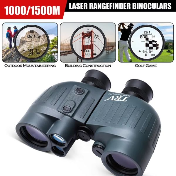 Jumelles télémètre laser LRB20 8x40 — portée 1500 m, boussole, mesure continue, étui inclus Jumelles télémètre laser LRB20 8×40 — vue 6