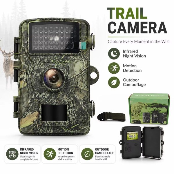 Caméra de chasse H1 16 MP 1080p — infrarouge invisible 940 nm, écran couleur, déclenchement automatique Caméra de chasse H1 16 MP 1080p — vue 6