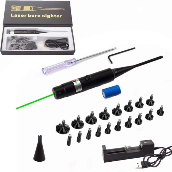 Collimateur laser de réglage — 18 adaptateurs de calibre, laser vert ou rouge, coffret complet Collimateur laser de réglage — vue 6