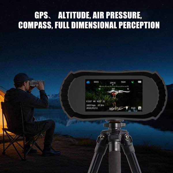 D58 — Jumelles de vision nocturne tactiques 800 m, télémètre laser, GPS, WiFi, 10000 mAh et charge rapide D58 — Jumelles de vision nocturne tactiques 800 m, télémètre laser, GPS, WiFi, 1 — vue 6
