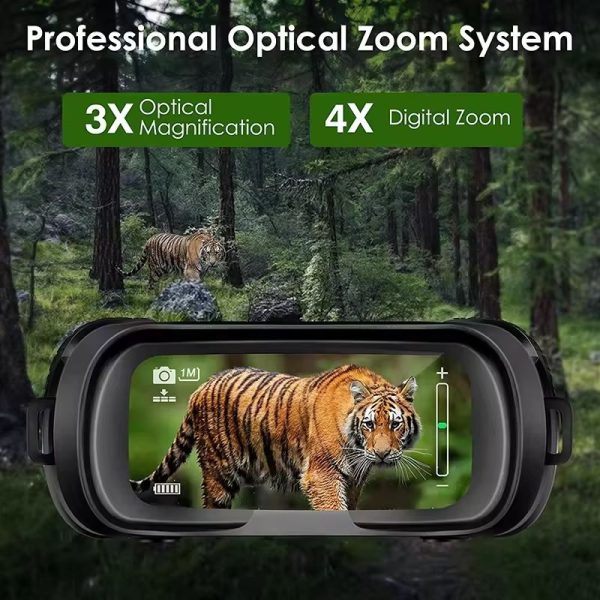 NV3182 — Jumelles de vision nocturne WiFi et Bluetooth, 250-300 m, grossissement 3x, carte 32 Go incluse NV3182 — Jumelles de vision nocturne WiFi et Bluetooth, 250-300 m, grossissement — vue 6