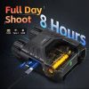NVS-40 — Jumelles de vision nocturne 4K, écran IPS 3", 300 m, infrarouge 850 nm sur 7 niveaux, batterie 18650 NVS-40 — Jumelles de vision nocturne 4K, écran IPS 3″, 300 m, infrarouge 850 nm — vue 6