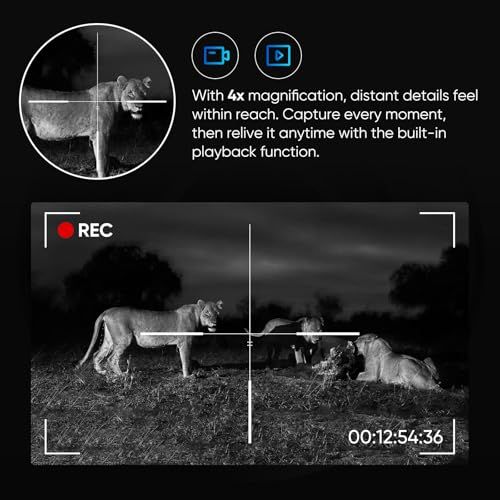 NV4A GOYOJO — Module clip-on de vision nocturne 1920p, 200-350 m, 280 g, relecture intégrée NV4A GOYOJO — Module clip-on de vision nocturne 1920p, 200-350 m, 280 g, relectu — vue 6