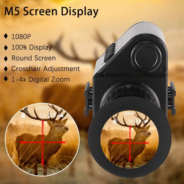 M5 — Lunette de vision nocturne 1080p, écran rond plein cadre, grande ouverture, — vue 6