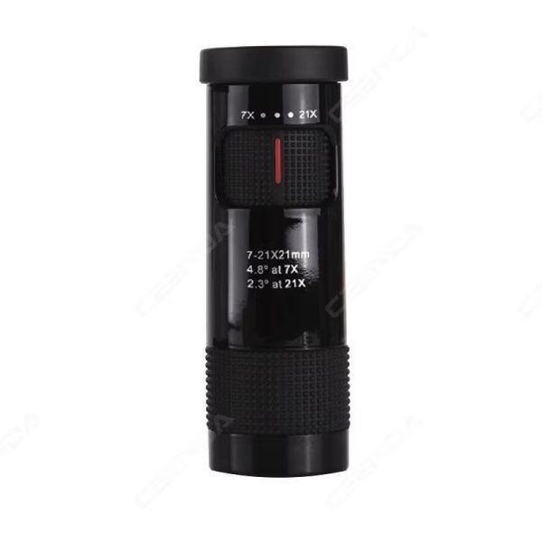 Monoculaire de poche 10-30x21 — zoom continu, prisme BAK4, traitement FMC, 78 g Monoculaire de poche 10-30×21 — vue 7