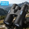 Jumelles 10x42 ED — verre faible dispersion, oculaires 24 mm, châssis métal, IPX2 Jumelles 10×42 ED — vue 7