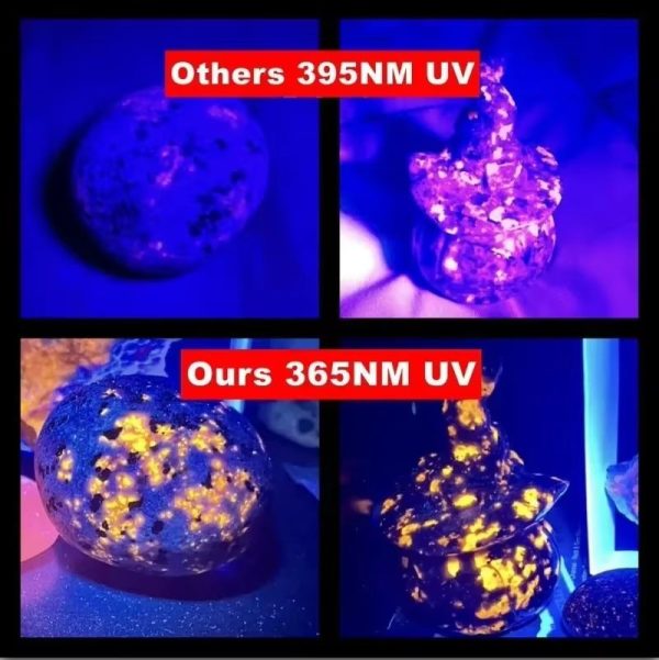 Lampe UV 365 nm 20 W — 4 LED, filtre noir, portée 50 m, USB-C et batterie externe, IPX6 Lampe UV 365 nm 20 W — vue 7