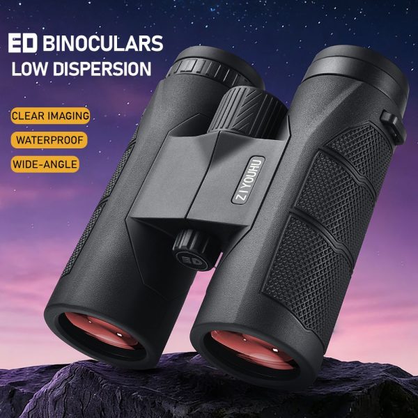 Jumelles ED YW03 10x42 — verre faible dispersion, prisme BAK4, oculaires 24 mm, étanches Jumelles ED YW03 10×42 — vue 7